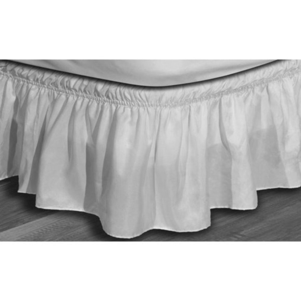 WALDORF White Ruffled Bed Skirt Bedskirt TWIN FULL NEW NIP